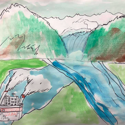 Boat By Glacier Flynn Dietz Gr 2 EACS Robin Murphy (1)