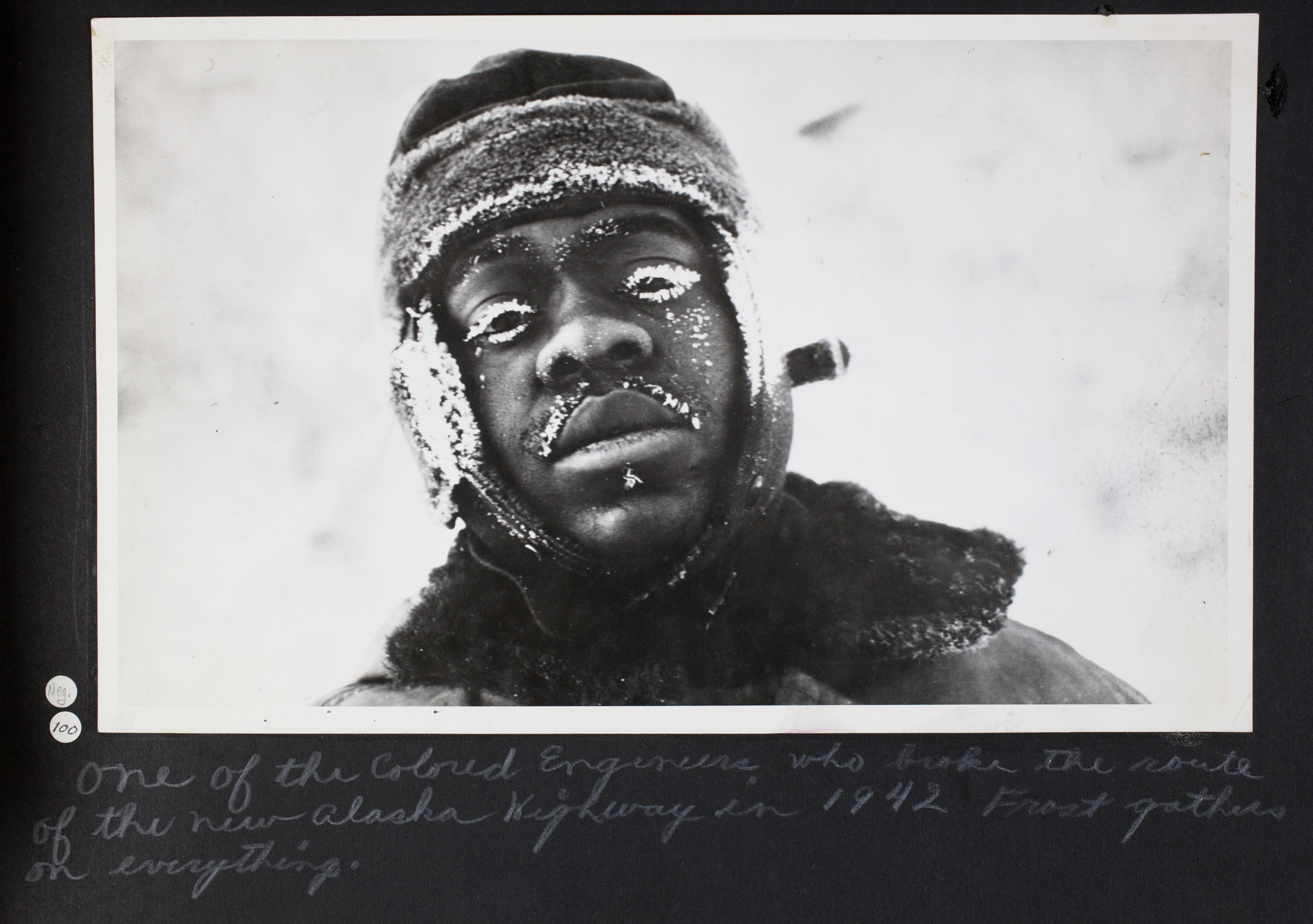One of the Black Engineers who broke the route of the new Alaska Highway, 1942