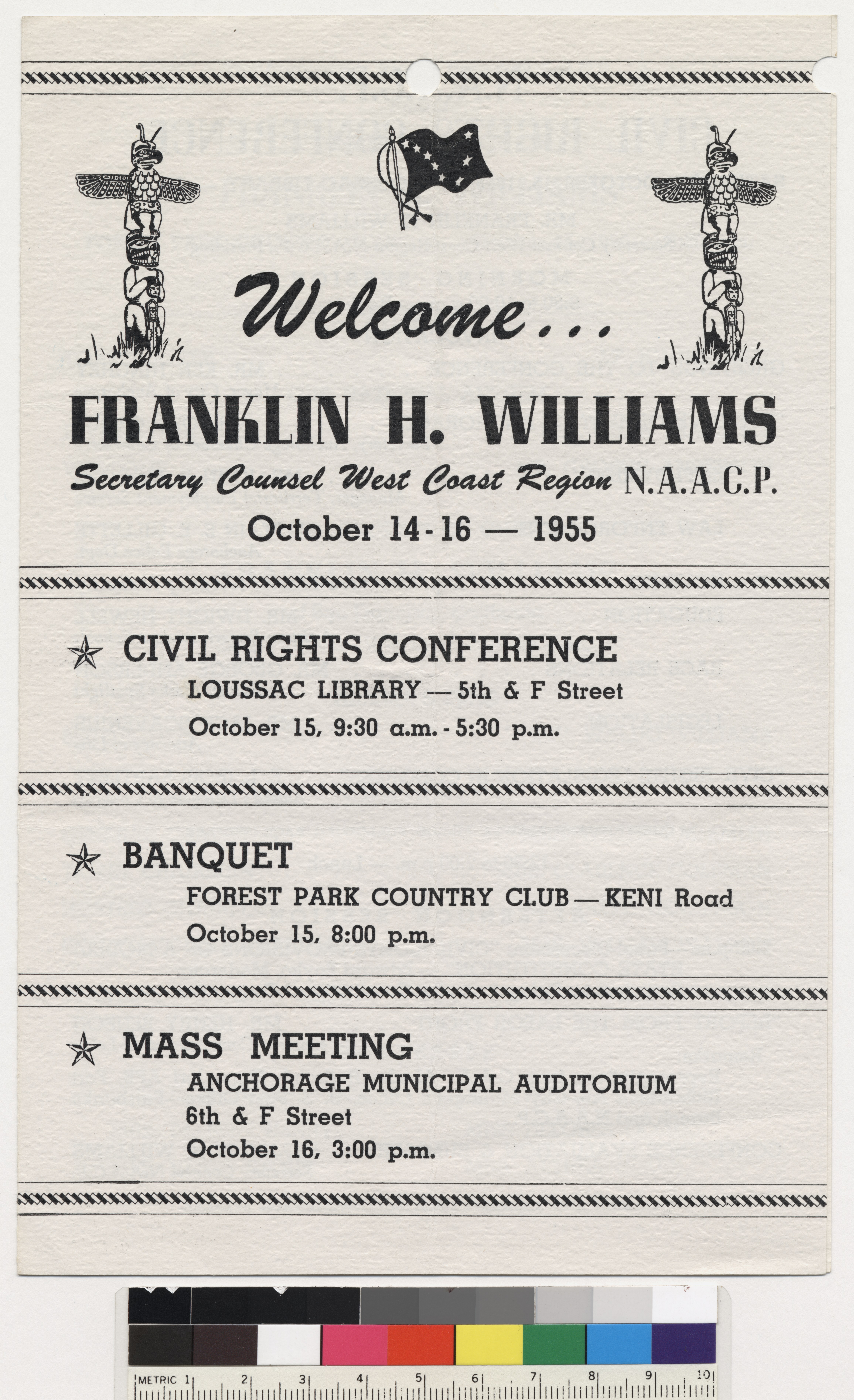 Alaska NAACP events, 1955