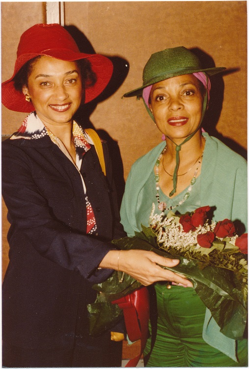 JoAnn Overstreet with actress Ruby Dee, 1981