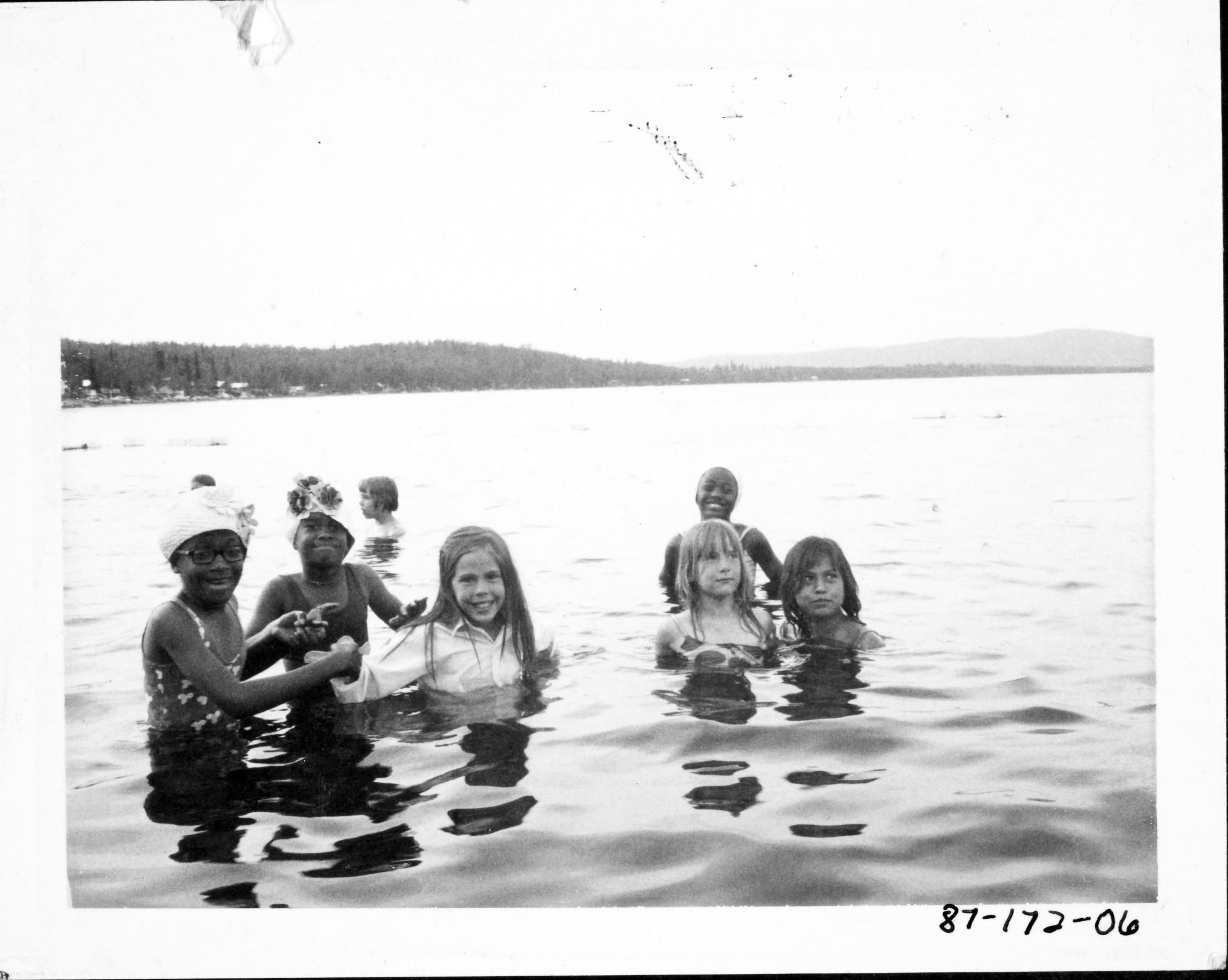 Girl Scouts at Harding Lake, 1950s