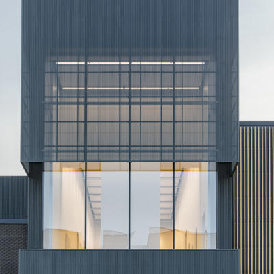 Zinc façade and Yellow Cedar from Sitka siding